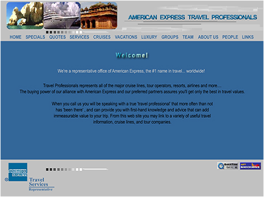 Web Design - American Express Travel Professionals