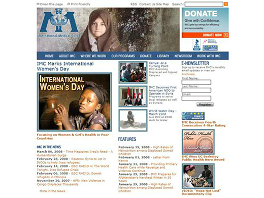 Web Design - International Medical Corps