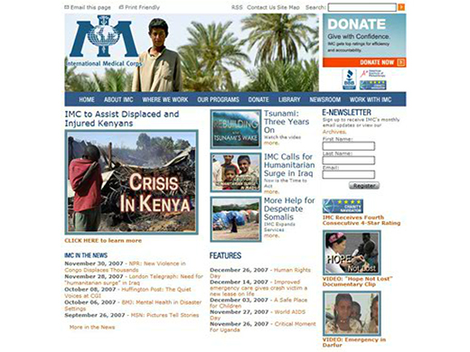 Web Design - International Medical Corps