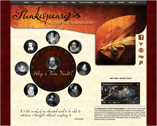 Web Design - Shakespeare Authorship Roundtable